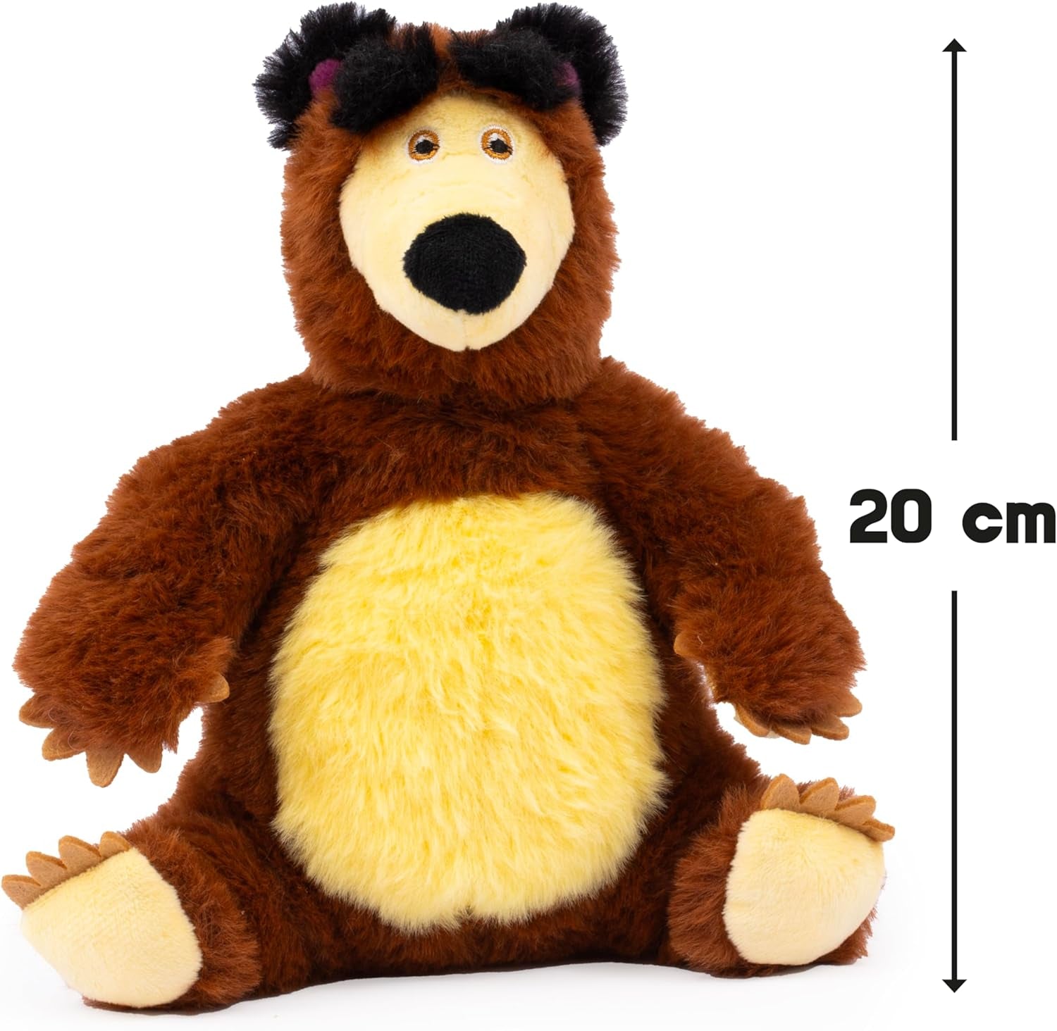 Masha og Michka 12 cm Masha dukke og 20 cm Bärka plyslegetøj til børn fra 3 år og op MHA21
