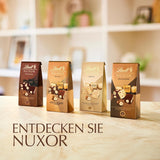 Lindt Chokolade | Bland til pose NUXOR | 103g | Gianduja cremede chokoladeterninger i tre sortimenter med ristede hele hasselnødder | Chokolade gave
