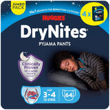 DryNites Absorberende sengevædningsbleer til drenge 4-7 år (17-30 kg), Jumbo månedlig pakke, 64