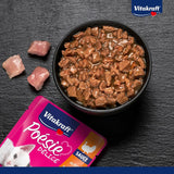 Vitakraft Poésie Délice, Junior, Vådfoder til katte, Vådfoder i sauce, med kalkun, Multipack, til unge katte, Uden tilsat sukker eller korn (23 x 85g)