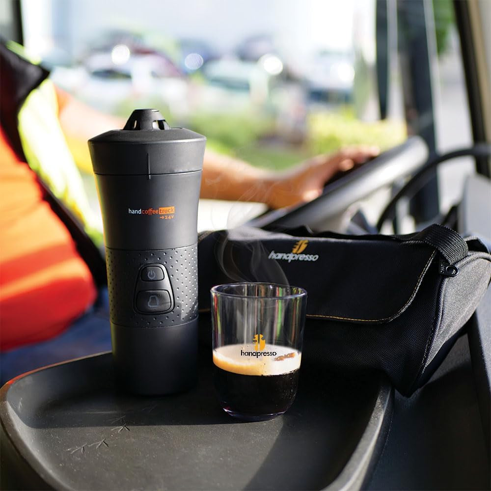Handpresso - Håndkaffevogn 21010 | Espressomaskine med Senseo kapsler til lastbiler 24V | 24V lastbil espressomaskine, rejsekapsel espressomaskine | 24V lastbil espressomaskine til rejser