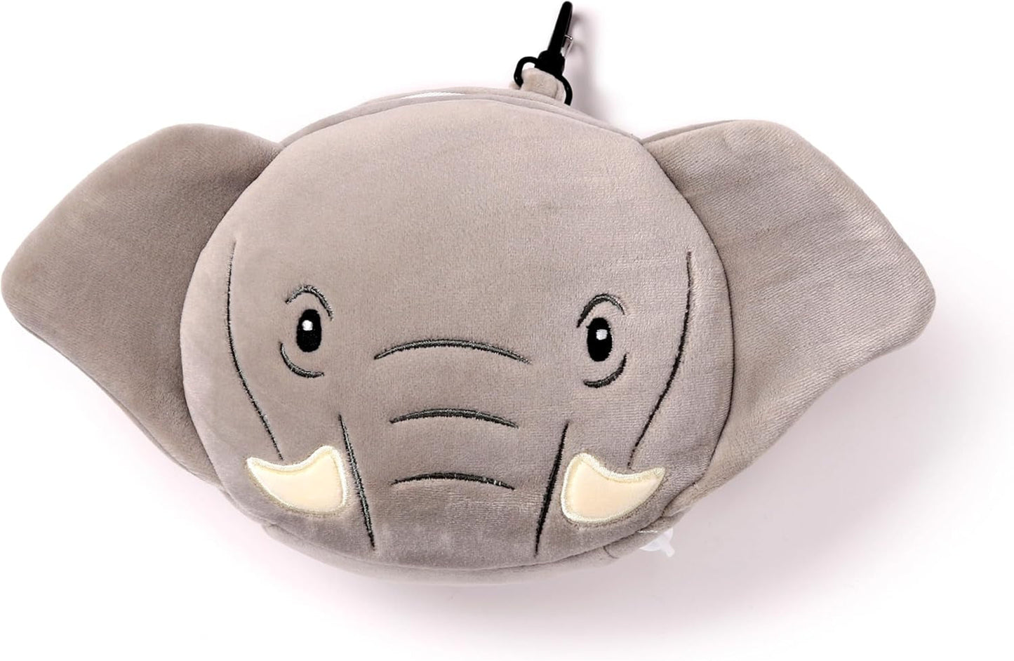 Rejsepude, rund, plys, elefant- og øjenmaske, Unisex, One Size, Unisex, Unikke rejsepuder i taljen Naty Shop