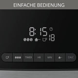 Krups Espressomaskine KM8328 Kværn med kværn | 24 timers timer | Kornbeholder 180 g | Kapacitet 1,25 l til op til 15 kopper kaffe | Autosluk funktion | 3 maleindstillinger | Sort