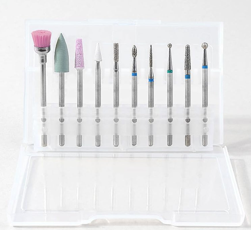 10 Stück Nagelbohrer Bits, Nagelfräser, Wolframlegierung Nagelfräser Bits, Professioneller Nagelfräser, Gelnägel Zubehör Nageldesign Zubehör Für Maniküre Pedicüre Entfernen Nail Art