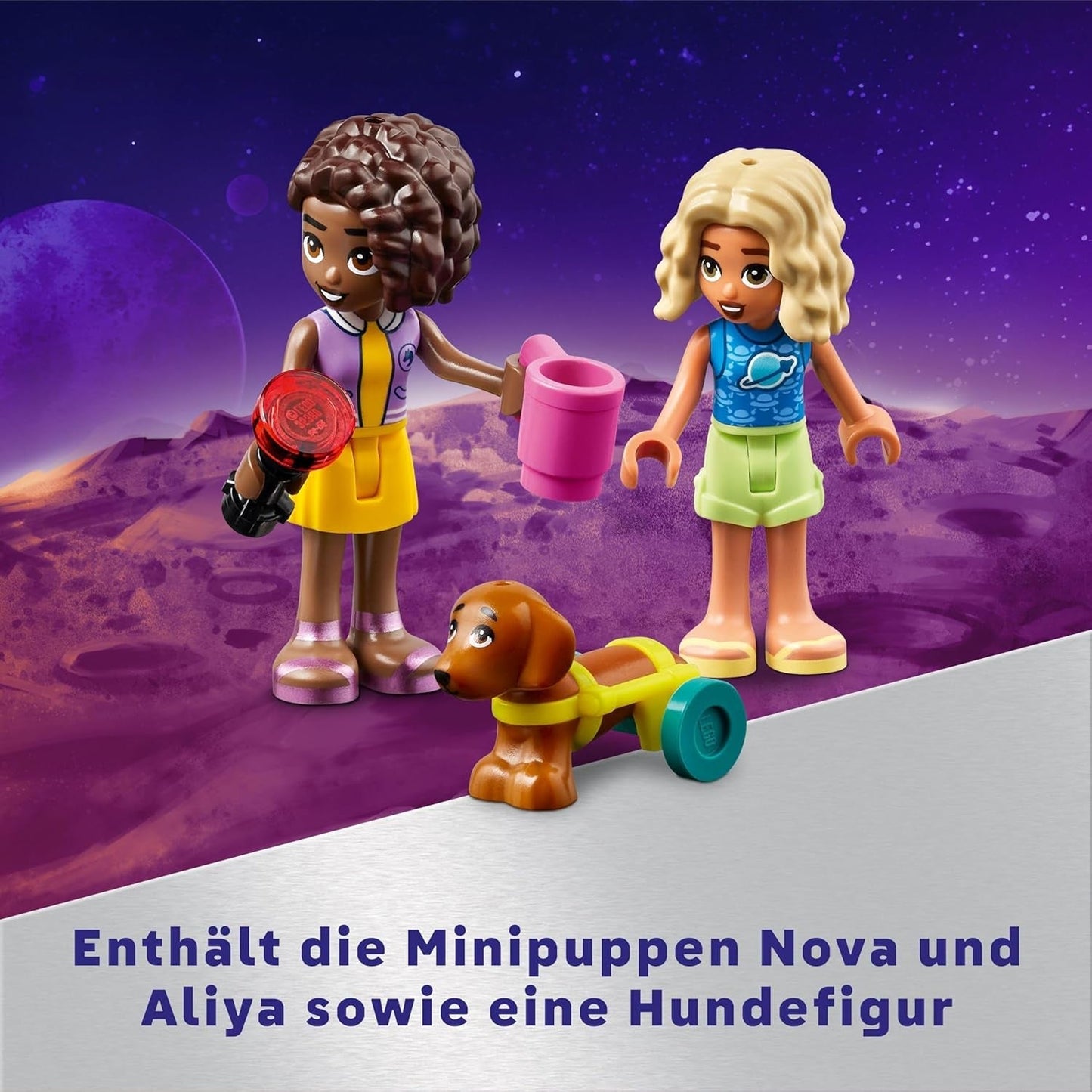 LEGO Friends Stargazer campingkøretøjssæt med terrængående køretøj og legetøjsteleskop, gave til piger og drenge fra 7 år, inkluderer legefigurer Nova, Aliya og en hund 42603 byggesæt Besuche den LEGO-Store