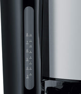 SEVERIN "TypeSwitch" espressomaskine med termokande, AromaSwitch til valg mellem 2 bryggeprofiler, kaffemaskine til op til 10 kopper, 1000W, børstet rustfrit stål-sort, KA 4845