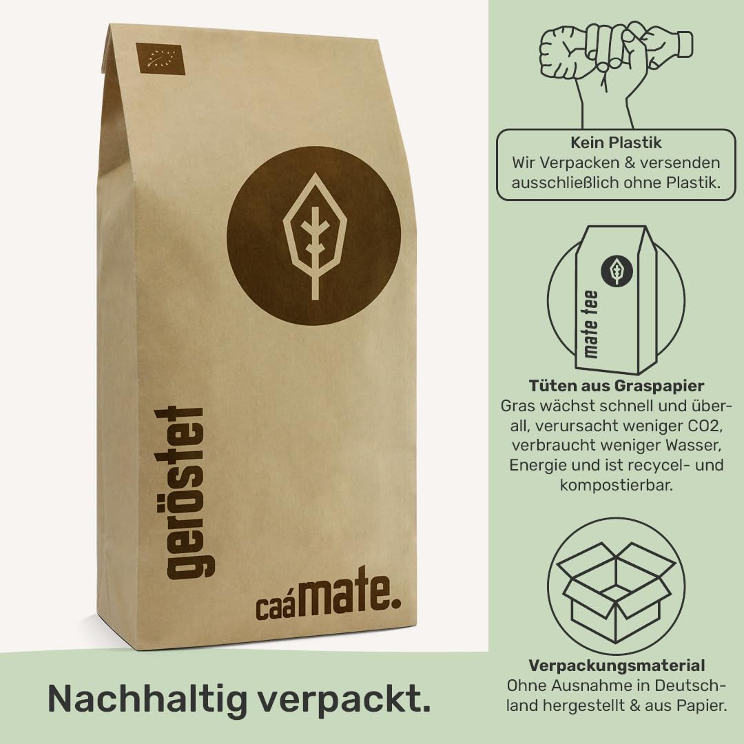 Ristet Mate Tea BIO 1 KG ● Yerba Mate Tea ● Økologisk, Fairtrade & lufttørret
