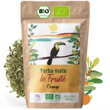 ORIGEENS BIO YERBA MATE med appelsiner 200 G - Frugtagtig te I Økologisk uristet Yerba Mate te, uden stilke og støv I Energigivende og afgiftende drik