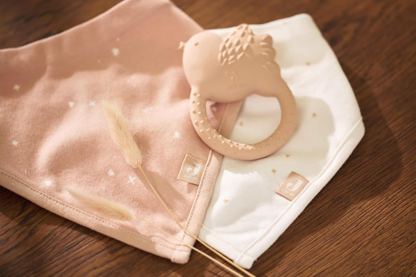 Jollein Natural Rubber Baby Bringning - Smukke Fugle - Baby Bringning - Bringehjælp - Harmløs og BPA Fri - Baby Legetøj