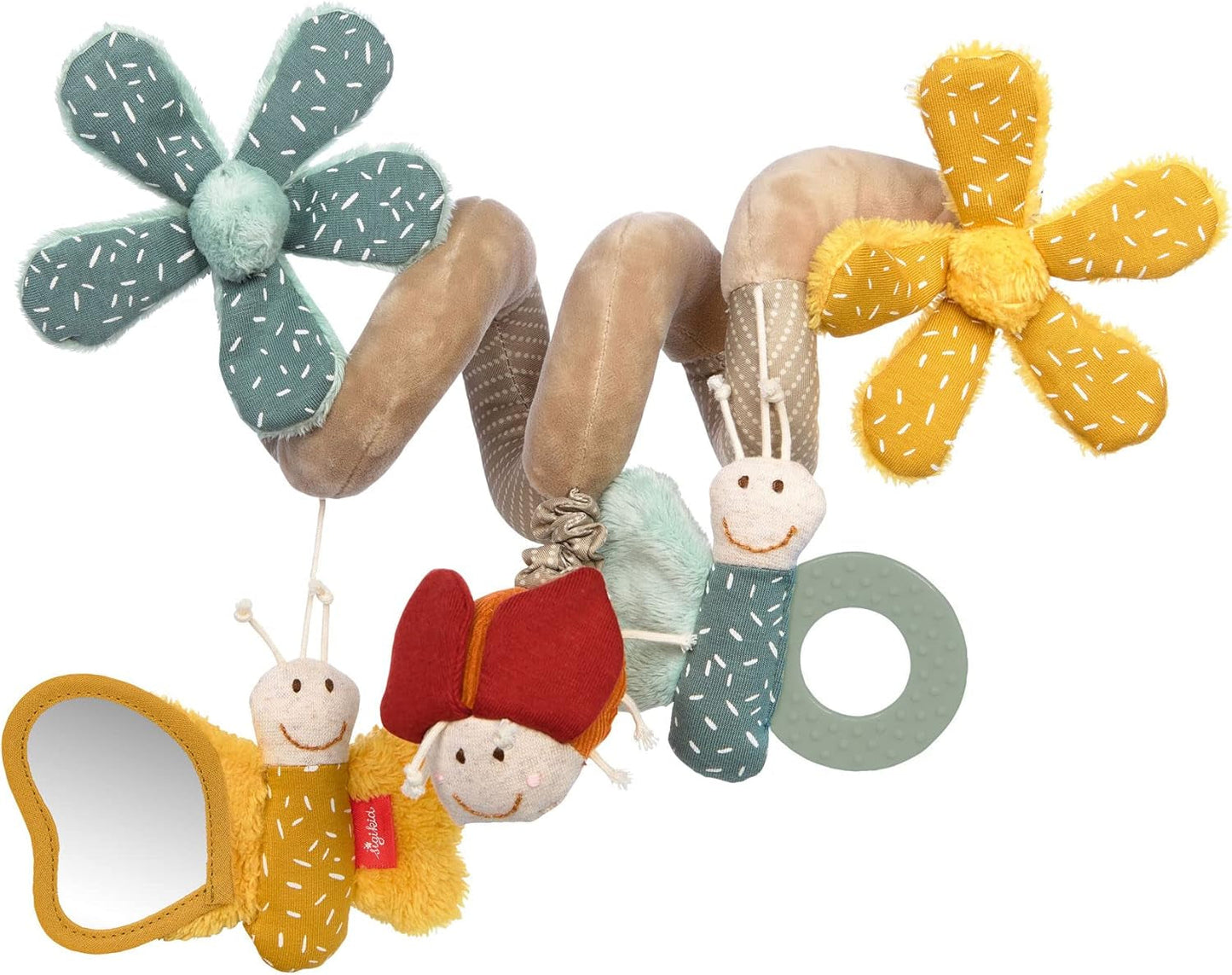 SIGIKID 42249 Aktiv spiral sommerfugl Baby Activity On Tour pigelegetøj til børn anbefales fra fødslen flerfarvet Legetøj Bebe Naty Shop Single Gul/due/olie/sommerfugl