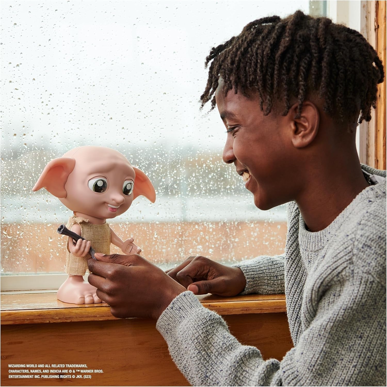 Wizarding World Harry Potter - Dobby House Elf interaktiv dukke med 30+ lyde, sætninger og bevægelser, tysk-italiensk, legetøj til 6 år gammel, fanartikel Dukker Naty Shop