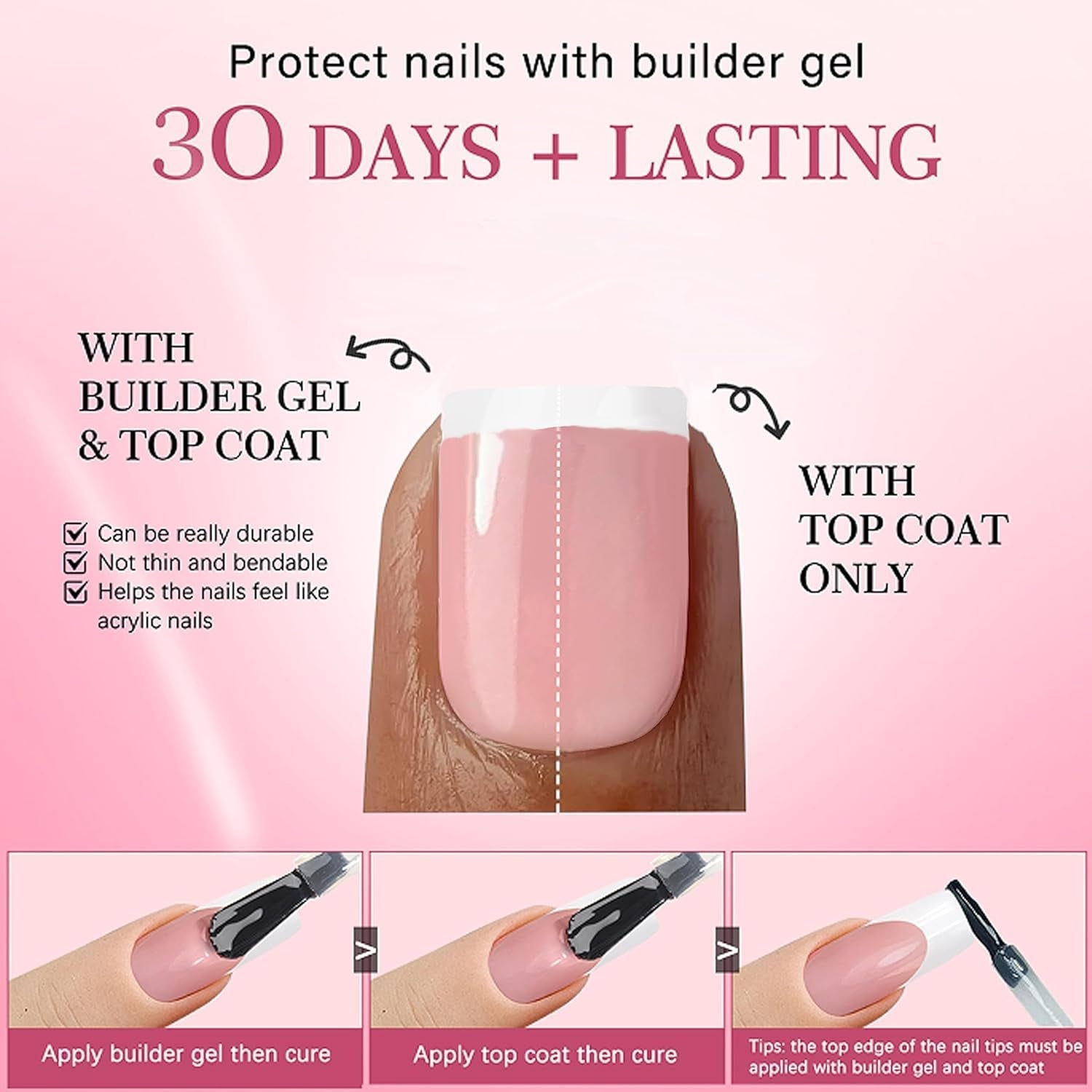 240 sæt korte franske kunstige negle, firkantede kunstige negle, lim på negle, akryl neglespidser, falske negle til kvinder, DIY Nail Art