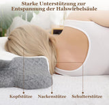 Wellsync Nakkepude Ergonomisk pude Hukommelsesskumpude Ortopædisk pude Til Sidesover Rygsover Mavesover Nakkesmerter Hvid Grå Cervikal Ortopædiske Puder Naty Shop