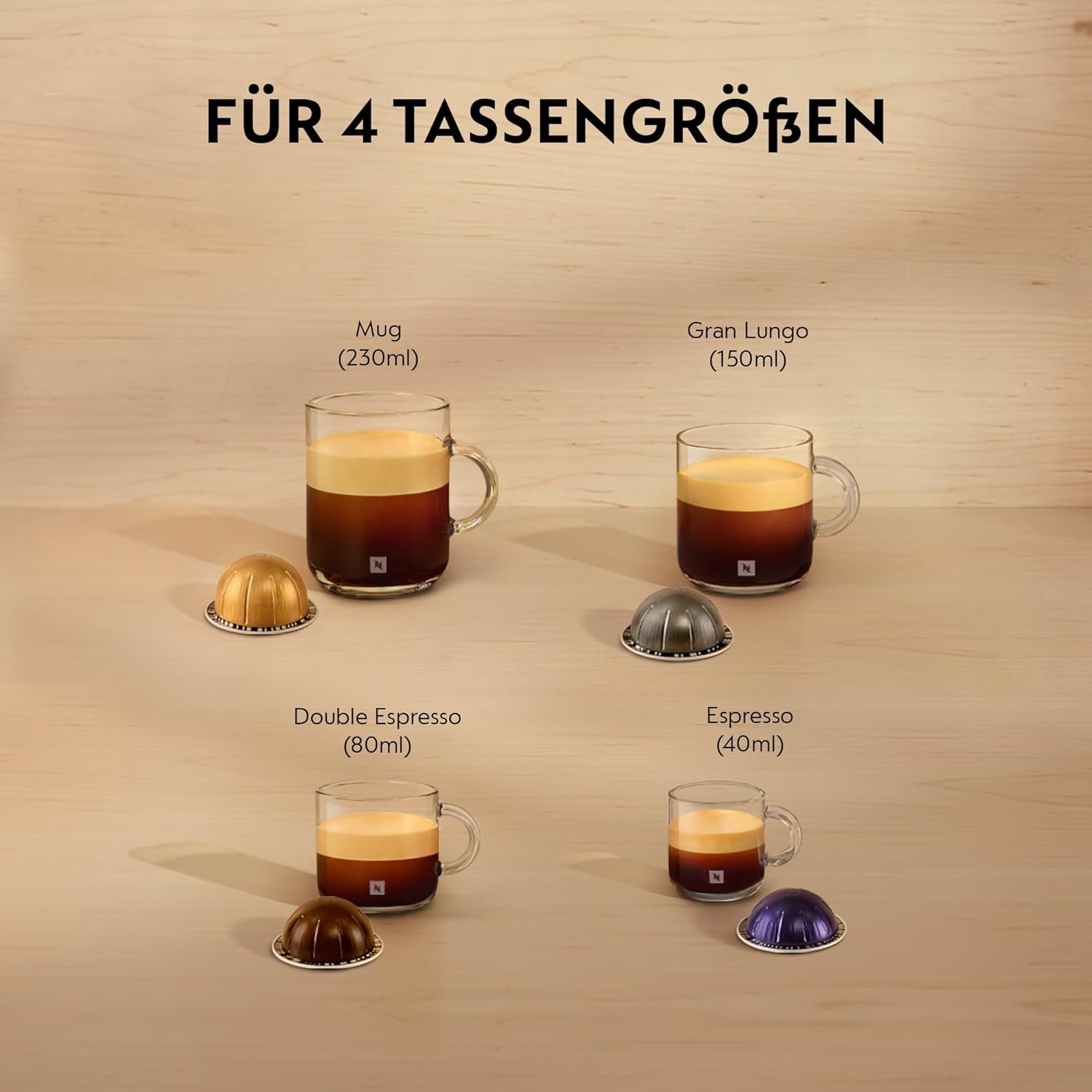 Espressomaskine med Nespresso Krups Vertuo Pop-kapsler, kapacitet: 560 ml, automatisk kapselgenkendelse, one-touch system, 4 kopstørrelser, forkortet opvarmningstid, bæredygtig, Aqua Mint, XN9204