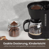 1,25L filterkaffemaskine til 10 kopper filterkaffe, glaskaraffel, der tåler opvaskemaskine, termokande, anti-drypsystem, automatisk sluk, 600W, vandfri kogebeskyttelse til hjemmet og kontoret