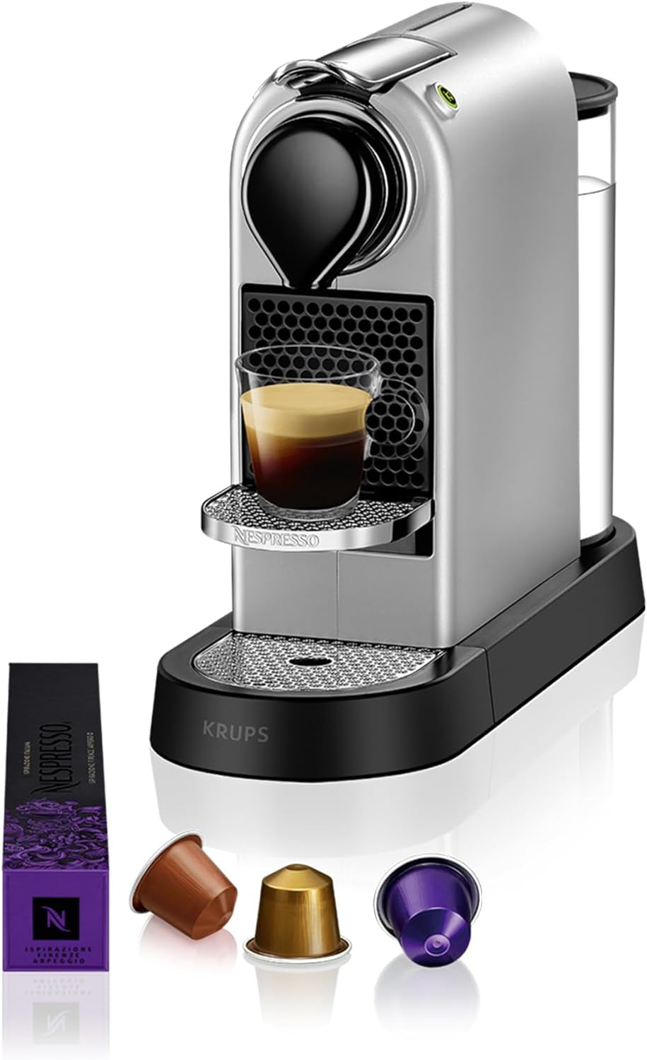 Espressomaskine med Nespresso kapsler XN761B Citiz&Milk | Automatisk standby-tilstand | 1260 watt | Vandbeholderkapacitet: 1 l | Pumpetryk: 19 bar | Sølv