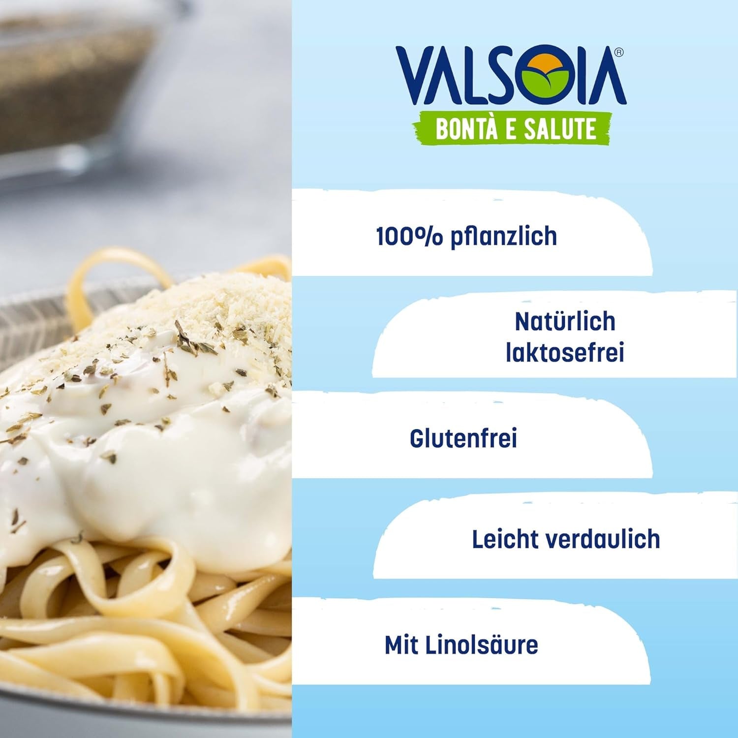 Condisoia creme, ideel madlavningscreme til personer med laktoseintolerance, veganere og vegetarer, alsidig i køkkenet, 6 x 200 g