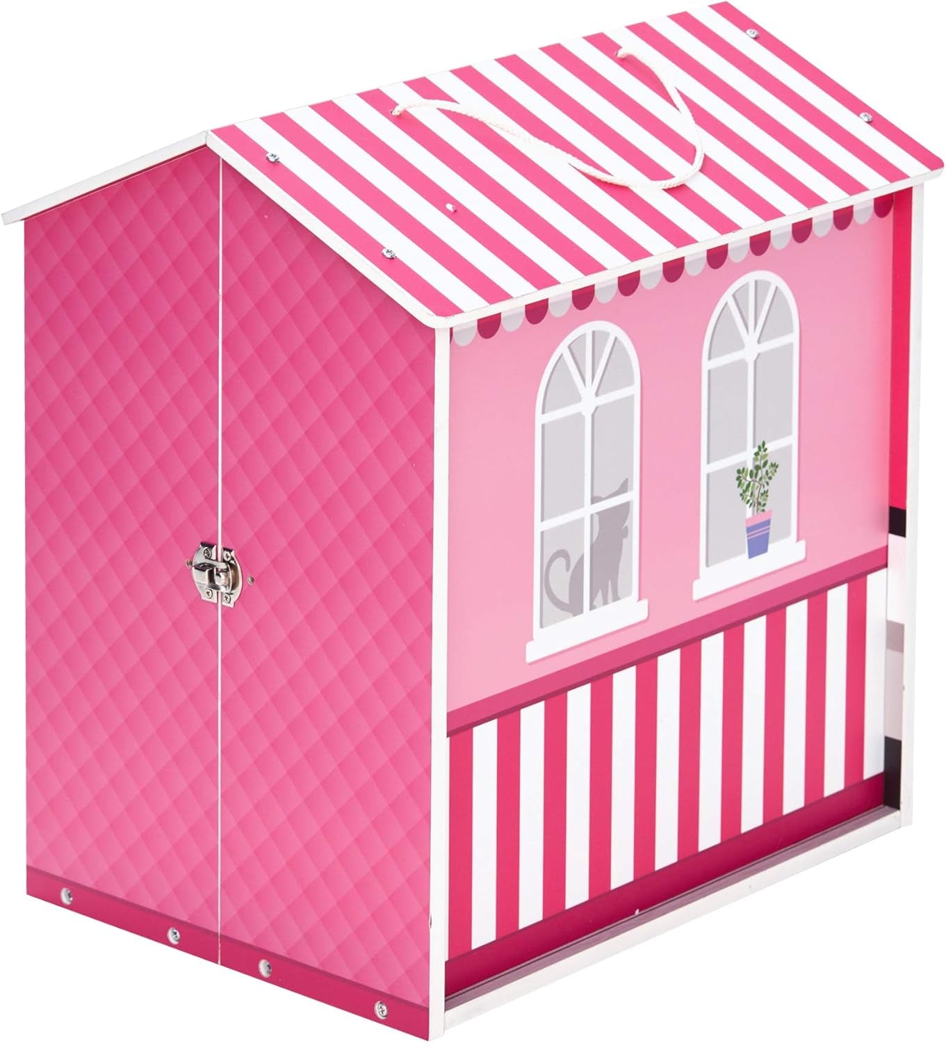 Teamson Kids - Dreamland City Café Dukkehus 30cm - Pink/Hvid/Sort