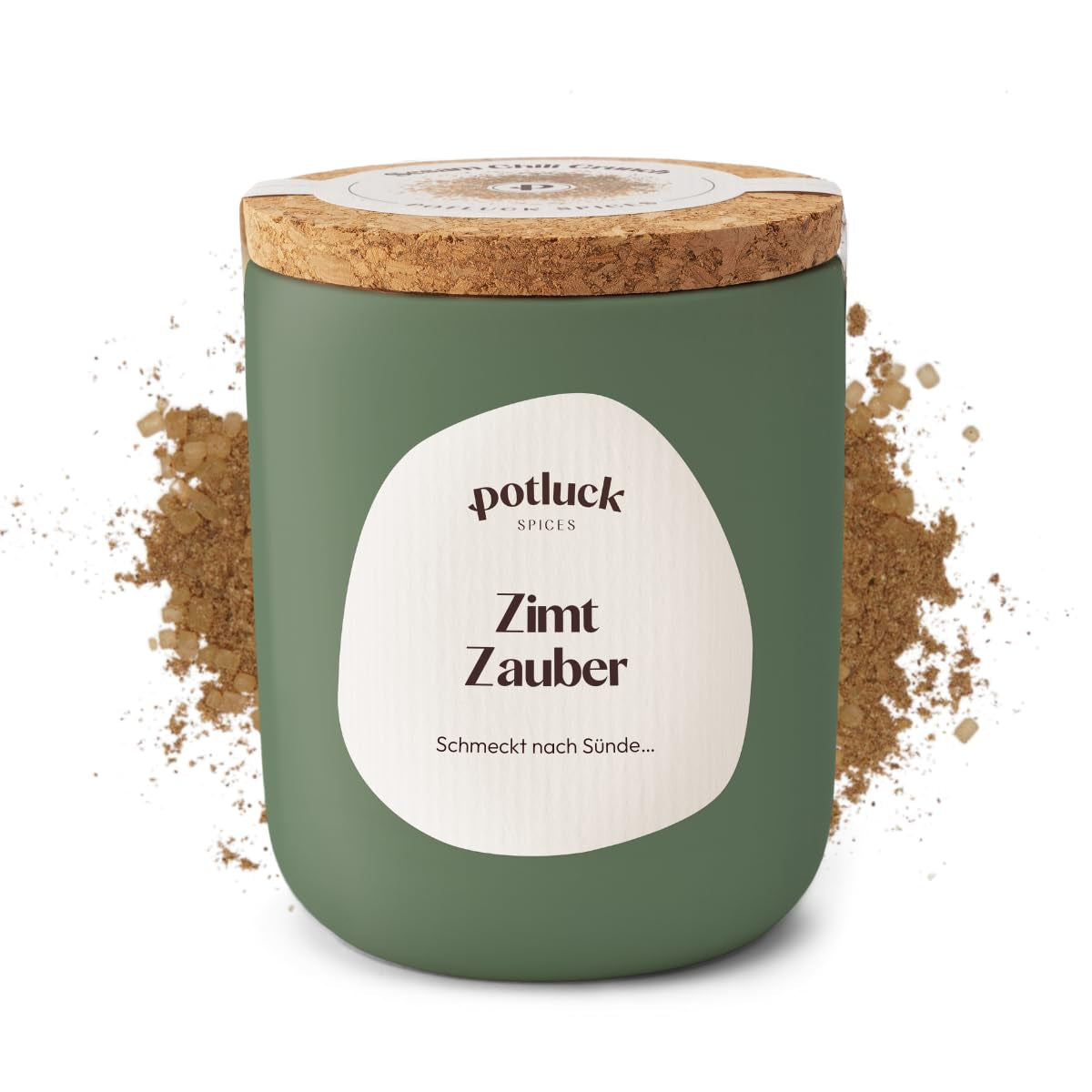 Potluck | Zimt Zauber | Würzmischung im Keramiktopf | 90g | Vegansk, glutenfri og med naturlige ingredienser