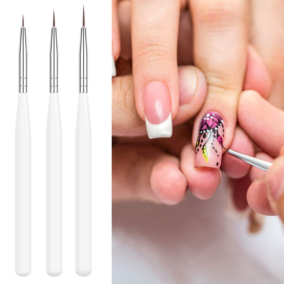 Nagel Pinsel Sæt, 10-Teilig Gelnägel Pinsel Nagellackstift Acrylpinsel Für UV Gel Nägel Acrylfingernägel Nailart Maniküre Nageldesign Zubehör