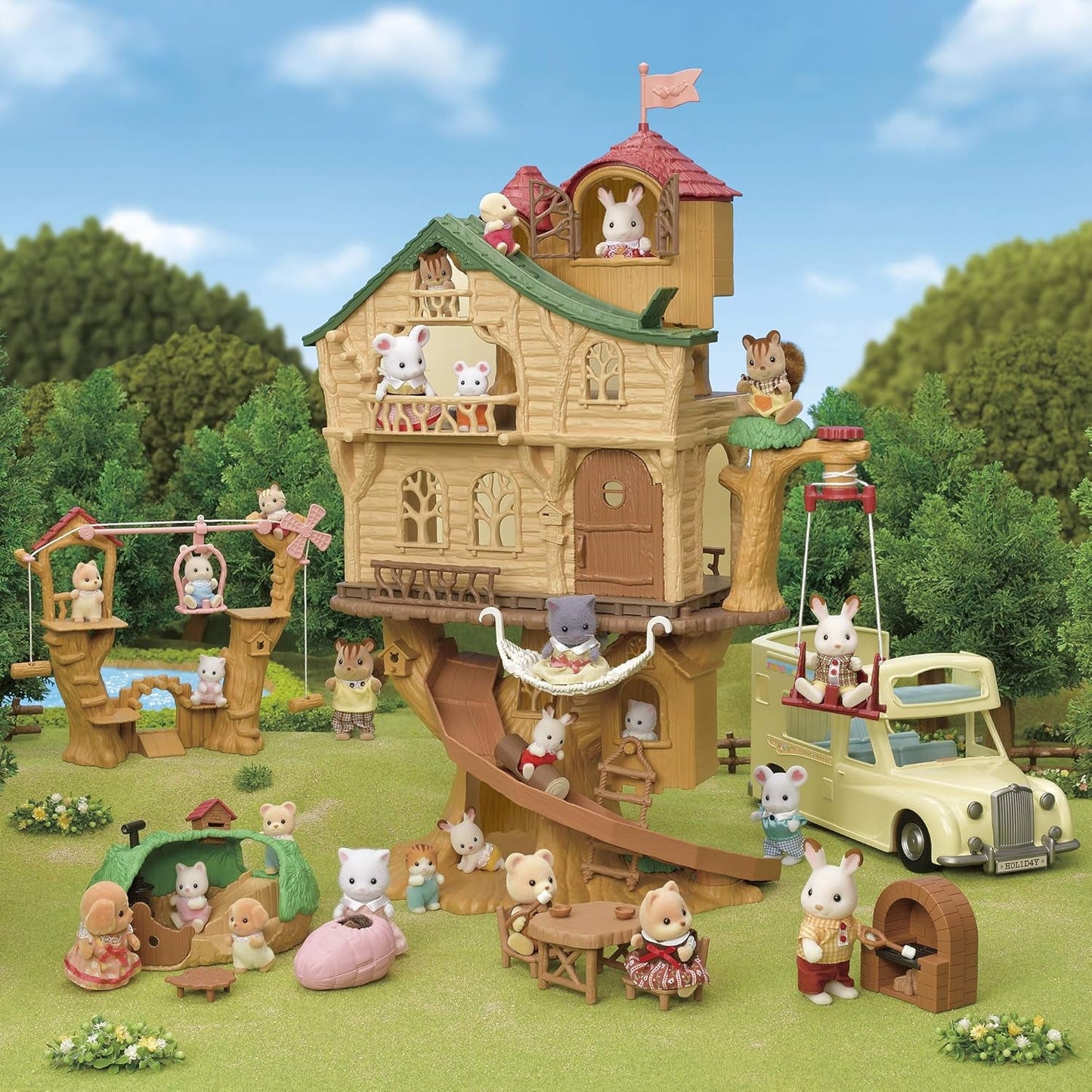 Sylvanian Families 5494 Træhytte med eventyr - Dukkehus-legesæt