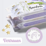 Millis Bamboo Baby Sensitive vådservietter til sart babyhud - 5 x 60 stykker - Naturlig, skånsom og bæredygtig rengøring - Biologisk nedbrydelige babyservietter, plastikfri og alkoholfri