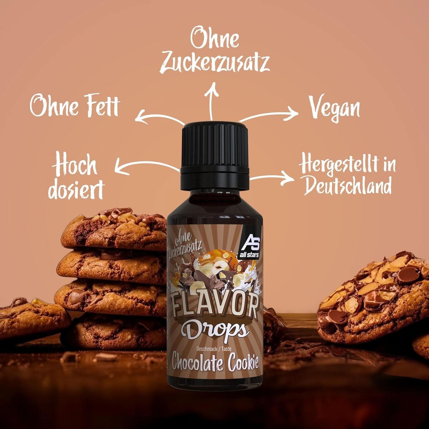 ALL STARS Flavor Drops, Flavored drops uden tilsat sukker og uden kalorier - Sødme og smag til mad, 30 ml Sweeteners Naty Shop