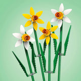 Påskeliljer LEGO Botanicals - Påskegaver til piger og drenge - Kunstige blomster til børn - Blomsterbuket som dekoration til værelse eller kontor - Gave til kvinder - 40747 Byggesæt Besuche den LEGO-Store