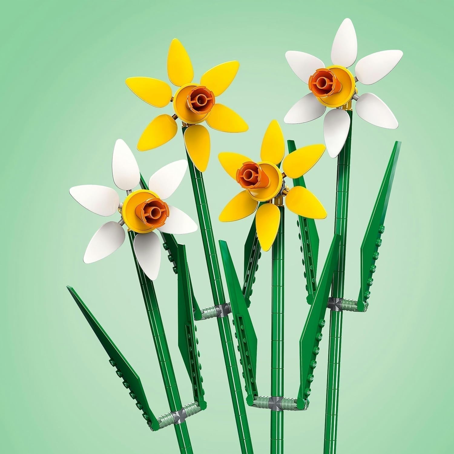 Påskeliljer LEGO Botanicals - Påskegaver til piger og drenge - Kunstige blomster til børn - Blomsterbuket som dekoration til værelse eller kontor - Gave til kvinder - 40747 Byggesæt Besuche den LEGO-Store