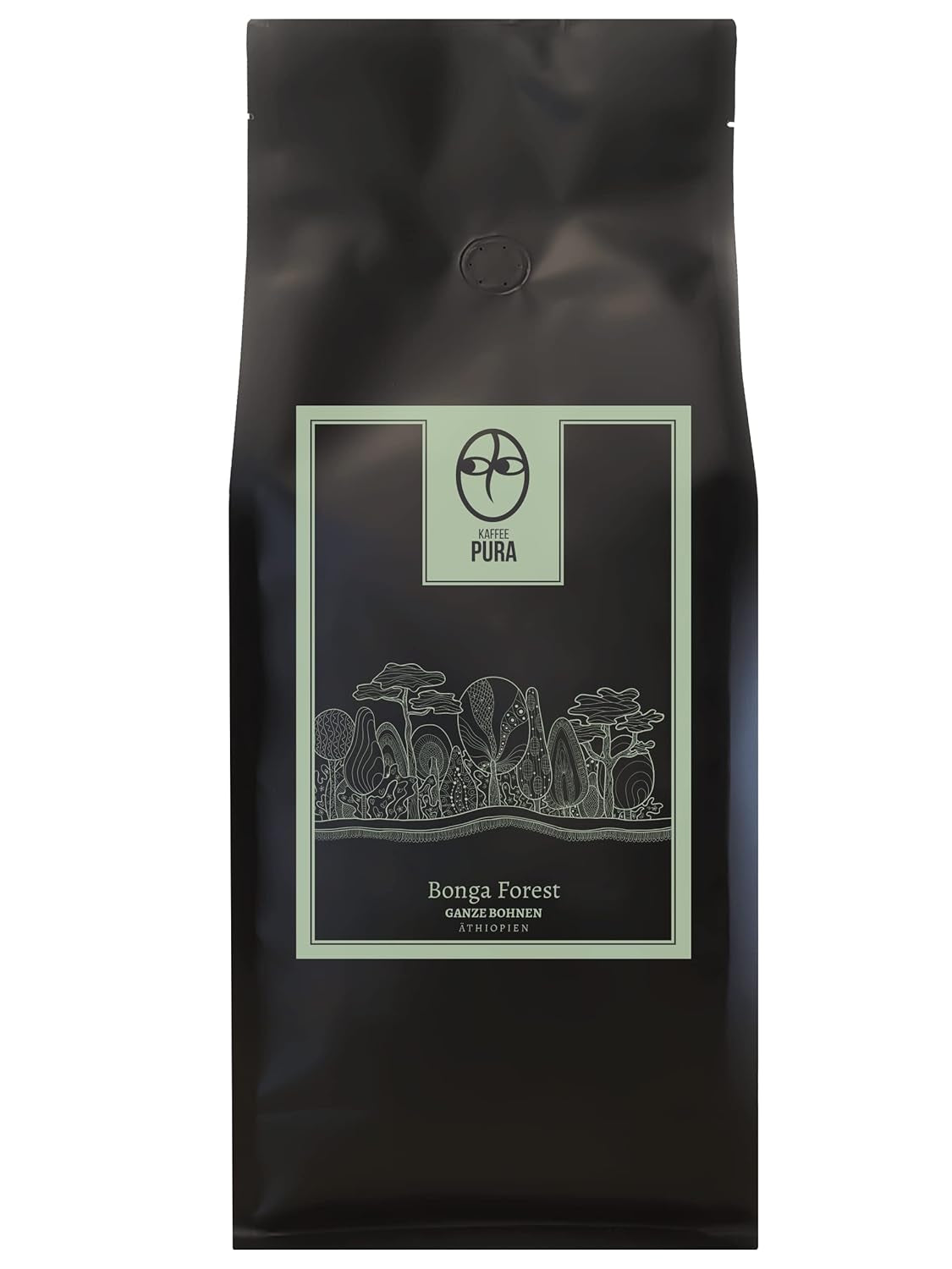 Bonga Forest Økologisk hele bønnekaffe (1000)
