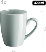 MÄSER Pastel Selection, Modernes Geschirr Set for 4 Personen, 16-teiliges Kombiservice aus Keramik, Steinzeug, Türkis-Grün