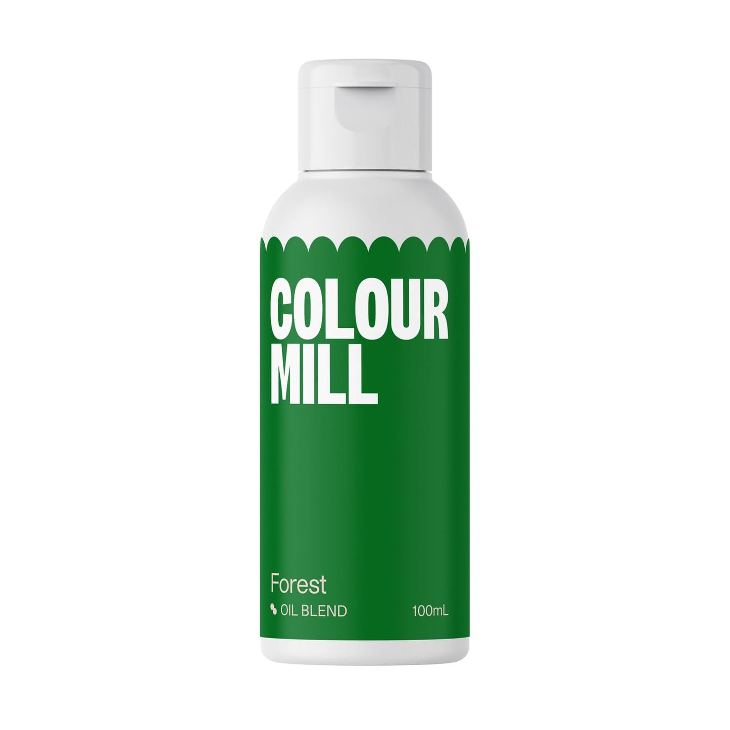 Madfarve Farve Mill Oil Blend Forest Oil - Madfarve til chokolade, fondant, muffins, kager, bagning, makroner - Madfarve til dekoration af kager - 100 ml