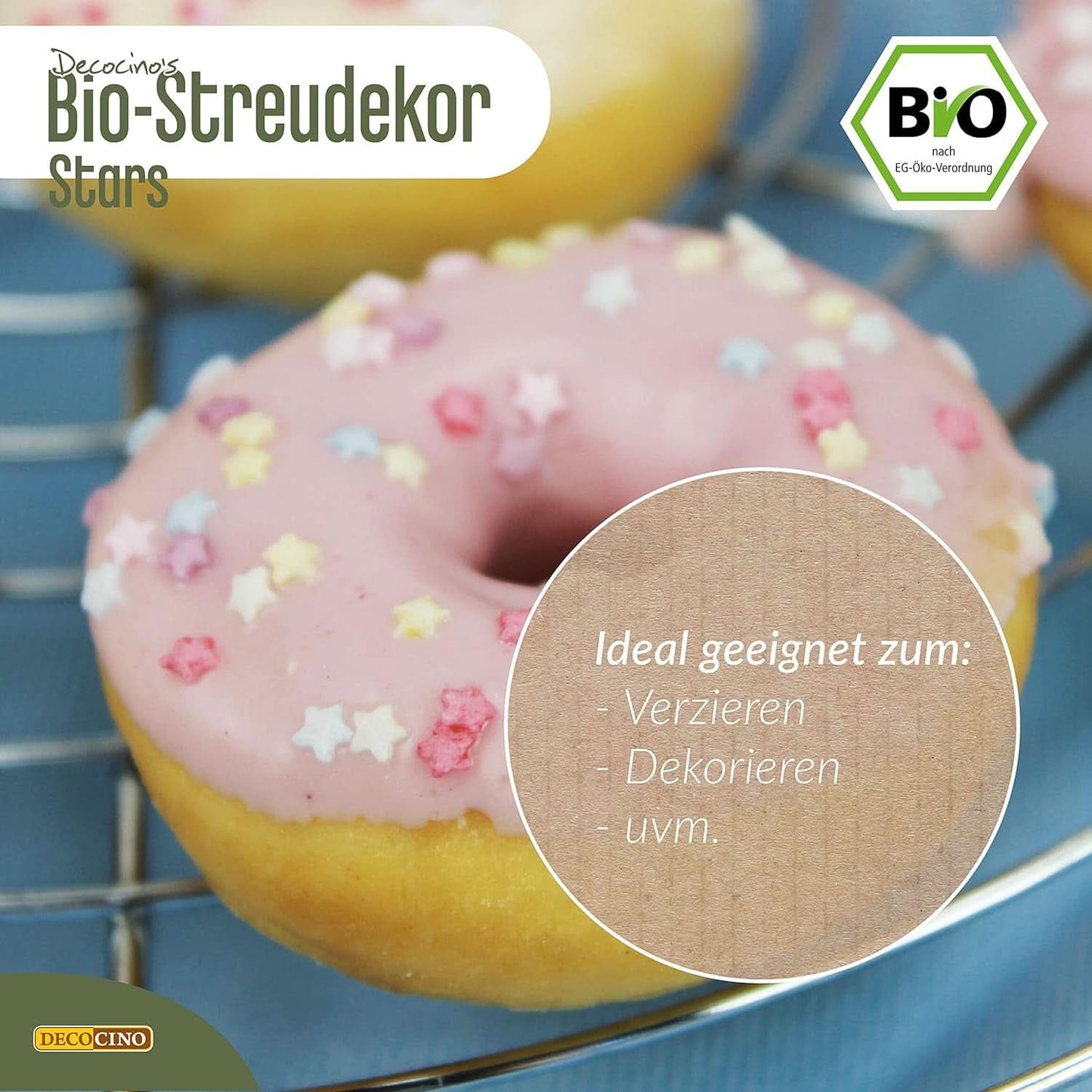 DECOCINO Økologiske Sprinkle Stars, 50 gram Sprinkles Naty Shop