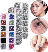 4600 Stück Strasssteine ​​​​Für Nägel, Nagel Glitzersteine ​​​​3 Verschiedene Stil Flache Nail Gems Nägel Steine ​​​​Klein Nagel Steinchen Mit Pinzette Und Strass Picker Dotting Pen Für Nägel/Kleidung/Handwerk