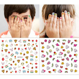 Neglestickers til børn, piger 600+ designs Dyr Frugter Dinosaurer Biler Blomster 3D selvklæbende neglestickers til børn Fødselsdagsfest Te Neglesalon og spa-gave