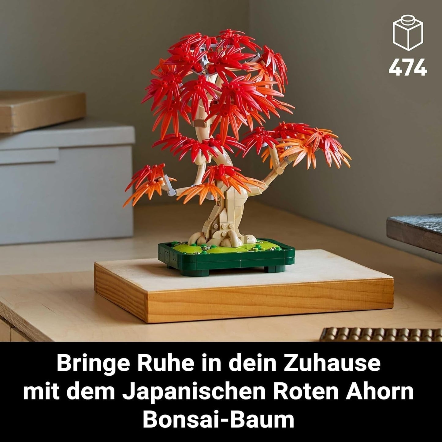 LEGO Botanicals japansk rød ahorn - Bonsai træ - Kunstigt plantesæt med røde og orange blade, plus skål - Indretning til hjemmet - Gaveidé til voksne - 10348 Byggesæt Besuche den LEGO-Store