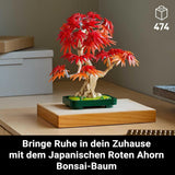 LEGO Botanicals japansk rød ahorn - Bonsai træ - Kunstigt plantesæt med røde og orange blade, plus skål - Indretning til hjemmet - Gaveidé til voksne - 10348 Byggesæt Besuche den LEGO-Store