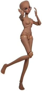 1/3 BJD dukke sort brun hud dukke krop 60 cm 24 tommer kugleled SD dukker Bevægelige led PVC DIY (Alexia)