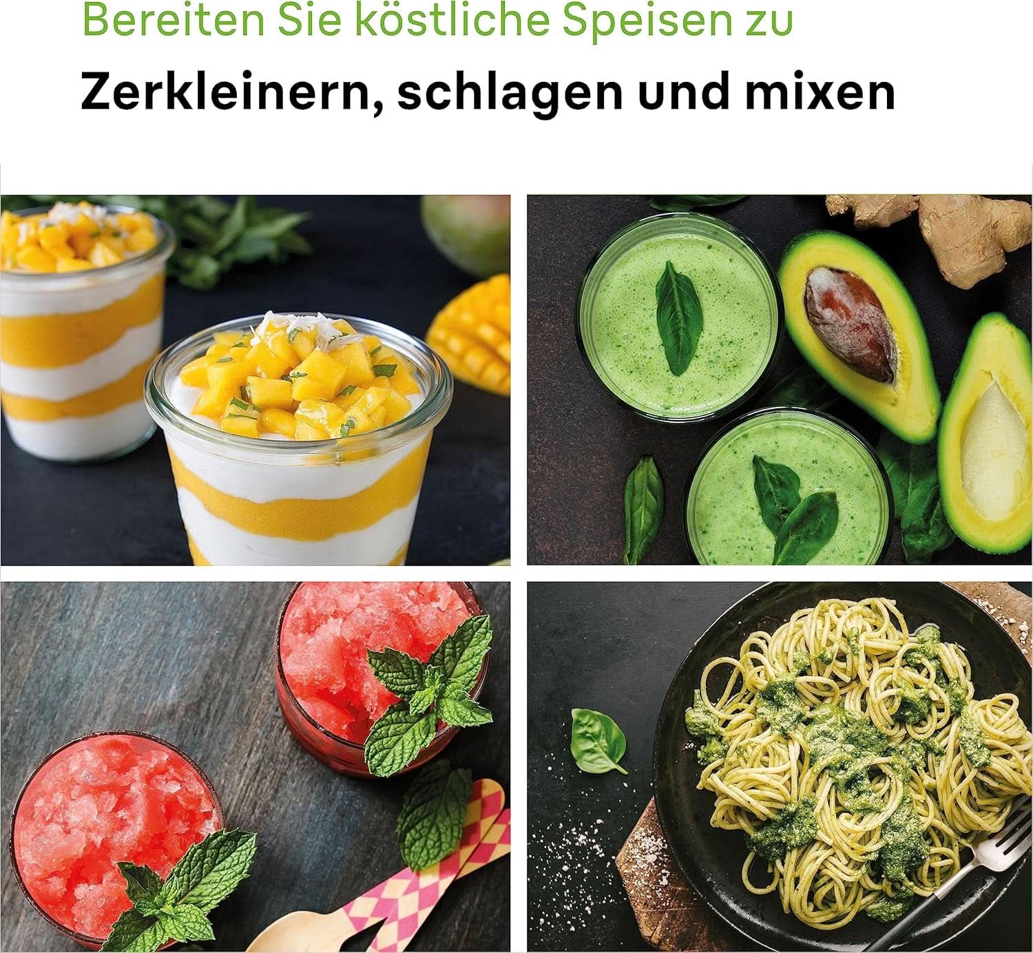 Braun Multiquick 7 MQ 7035X Stabmixer - Pürierstab Mit Abnehmbarem Edelstahl Mixfuß Mit Activeblade Technologie Zum Pürieren Der Härtesten Ingredient, Inkl. 3-Teiliges Zubehör Sæt, 1000 Watt, Schwarz Kitchen Naty Shop