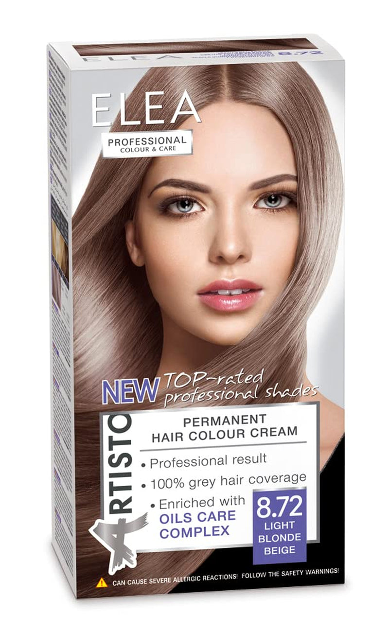 Farve & pleje permanent hårfarve 120ml, professionelt resultat, dækning af gråt hår, beriget med olieplejekomplekser-Langvarig hårfarve (10,1 Super lys askeblond) Hårfarve Naty Shop 8,72 Lys blond beige
