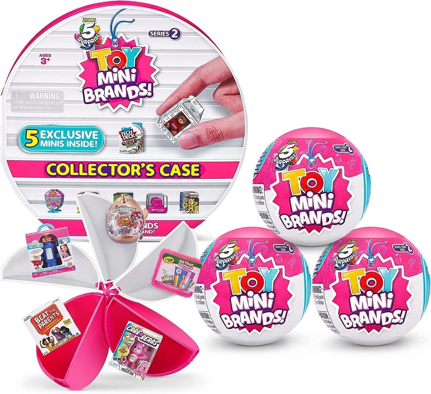 5 Surprise Toy Mini Brands Series 2 Collection Folder og 3 Surprise-kapsler fra ZURU Actionfigurer Naty Shop Series 2