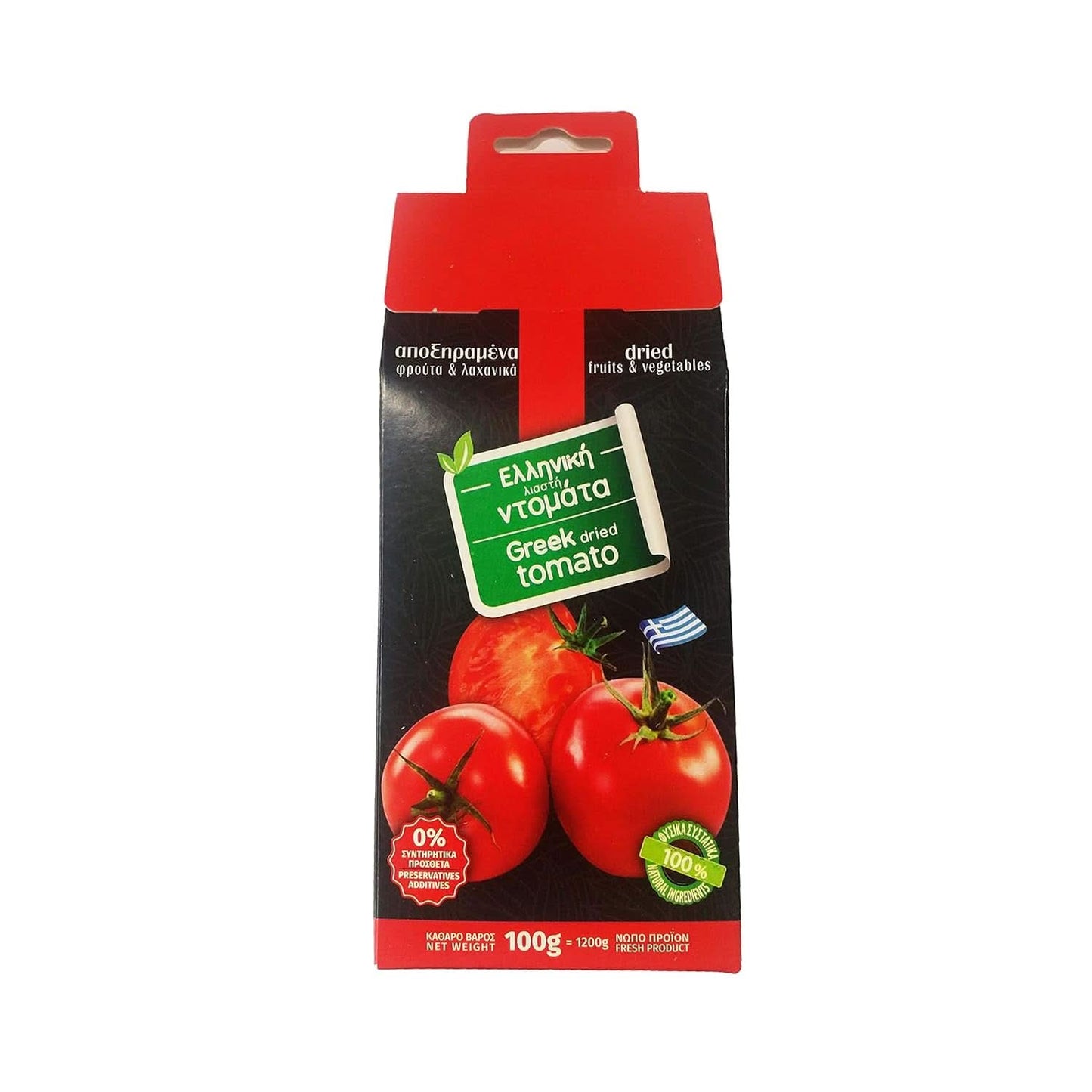 Tørrede græske tomater, pakke med 2 x 100 gram Naty Shop dehydrerede produkter