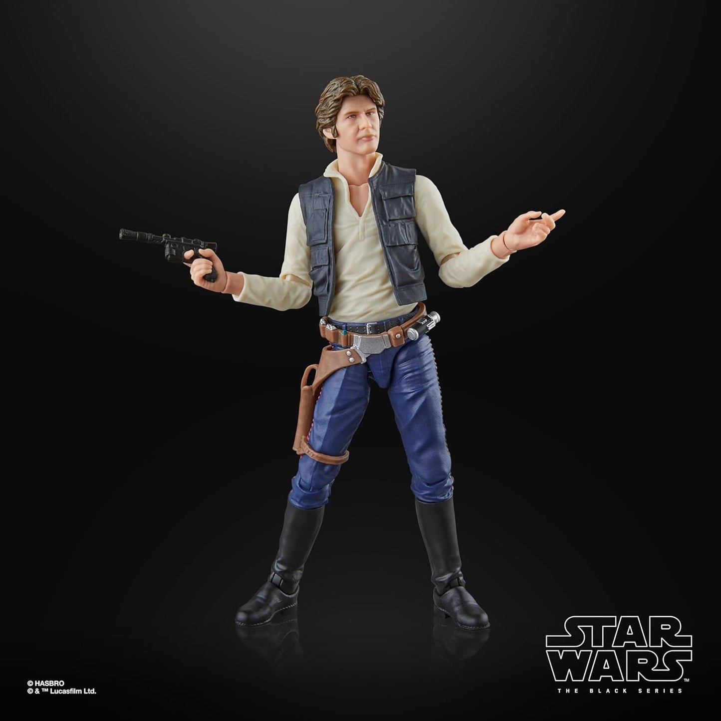 Star Wars The Black Series Han Solo, Star Wars: A Hope Premium Collectible Action Figur (15 cm) Actionfigurer Naty Shop