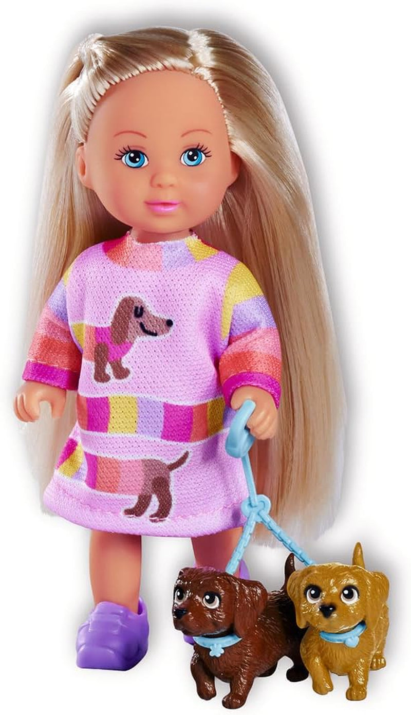 Simba Evi Love Dogs To søde gravhunde i snor dukke 12 cm legetøjsdukke 3+
