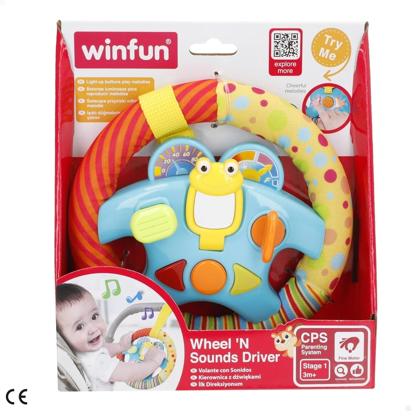 babyfarve babylegetøj Wheel N Sounds Driver Babylegetøj Naty Shop