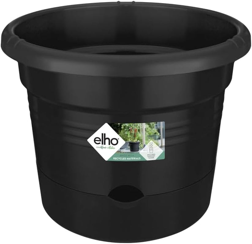 elho Green Basics Tomatpotter 33 - Urtepotter til udendørs dyrkning og høst - Ø 33,5 x H 26,0 cm - Sort/Vivid sort