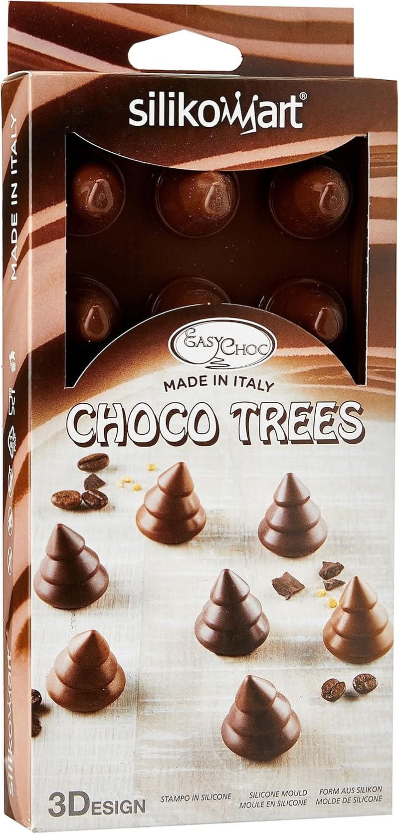 Silikomart 199384, 3D Chokoladeform Køkken Flame Naty Shop Chokotræer