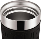 Bodum K11067-01 Travel Press Rustfrit stål sort kaffemaskine med erstatningslåg 350ml