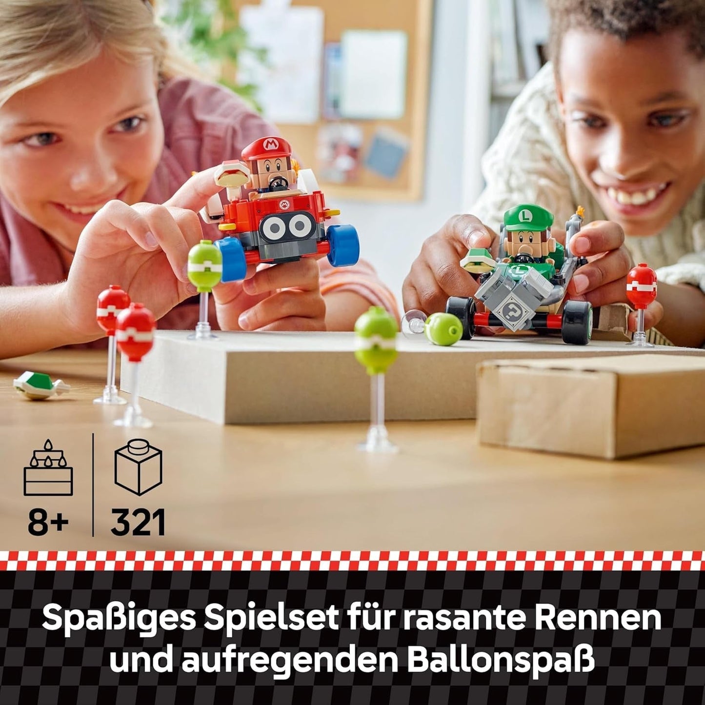 LEGO Mario Kart - Baby Mario vs. Baby Luigi Nintendo samlerfigurer 2 Bygbare Speedmen-legetøjsgave til drenge, piger og spillere i alderen 8+ Eventyrlegetøj 72034 Byggesæt Besuche den LEGO-Store
