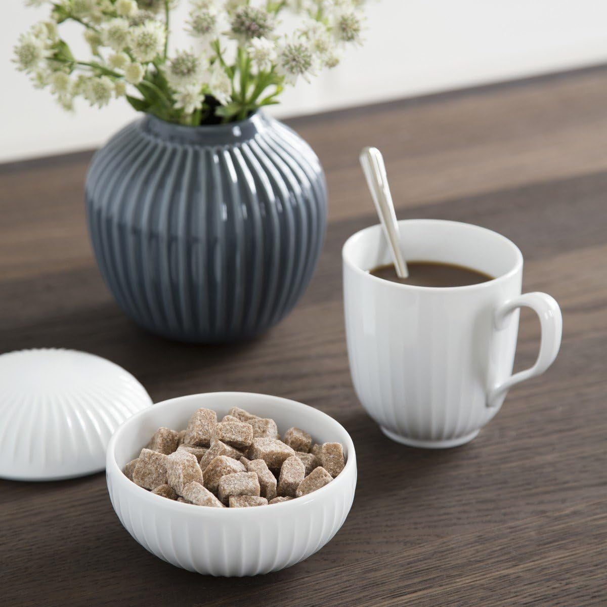 Kähler Bonbonniere Ø12 cm Hammershøi Dekoration Dansk design, hvid Madopbevaringsbokse Naty Shop